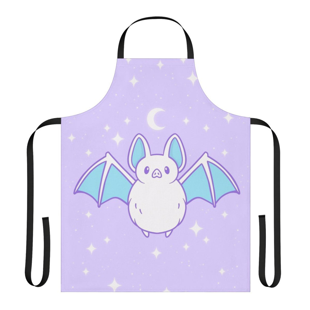 Pastel bat apron with a whimsical, Halloween-inspired design