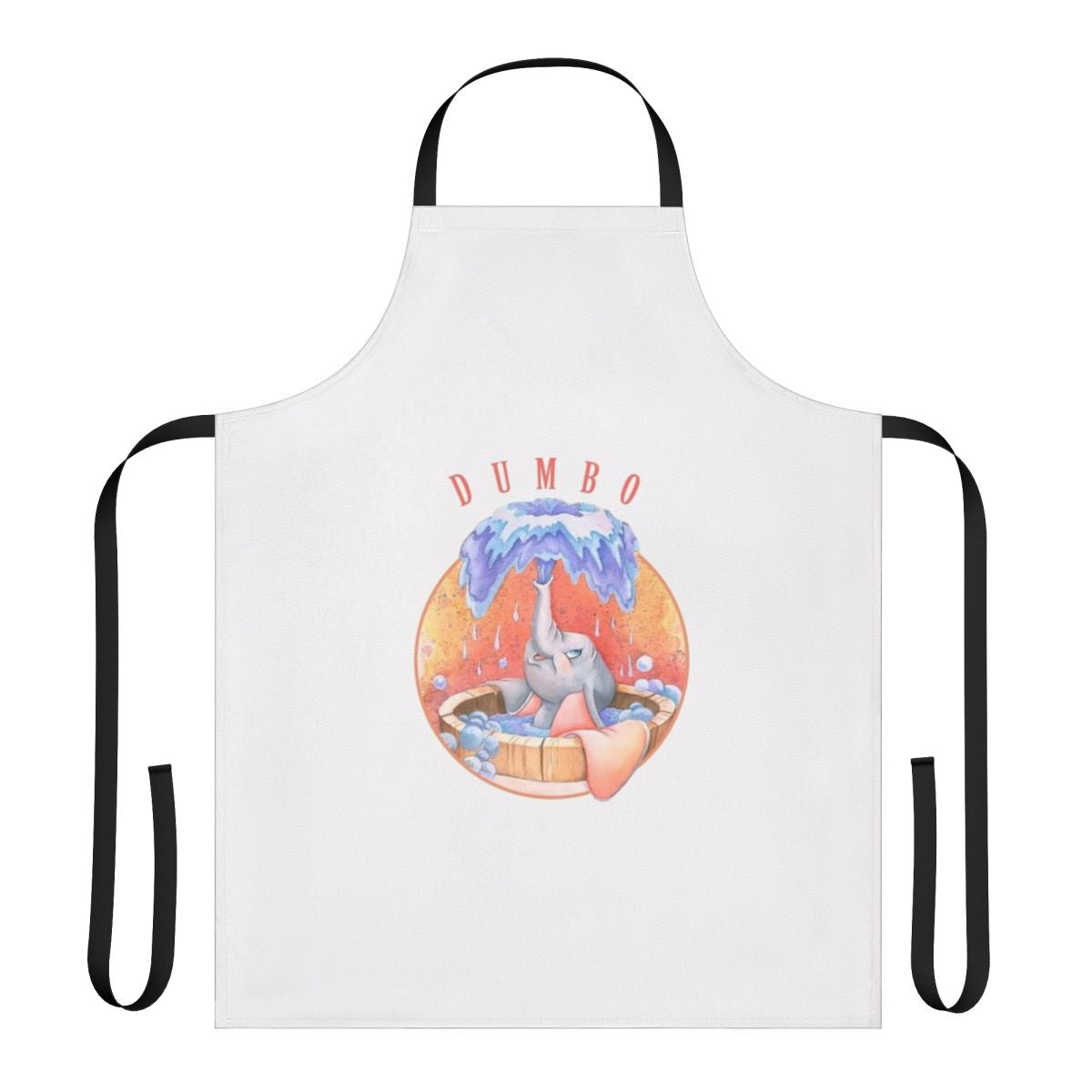 Pastel-colored shower apron featuring a cute cartoon animal design