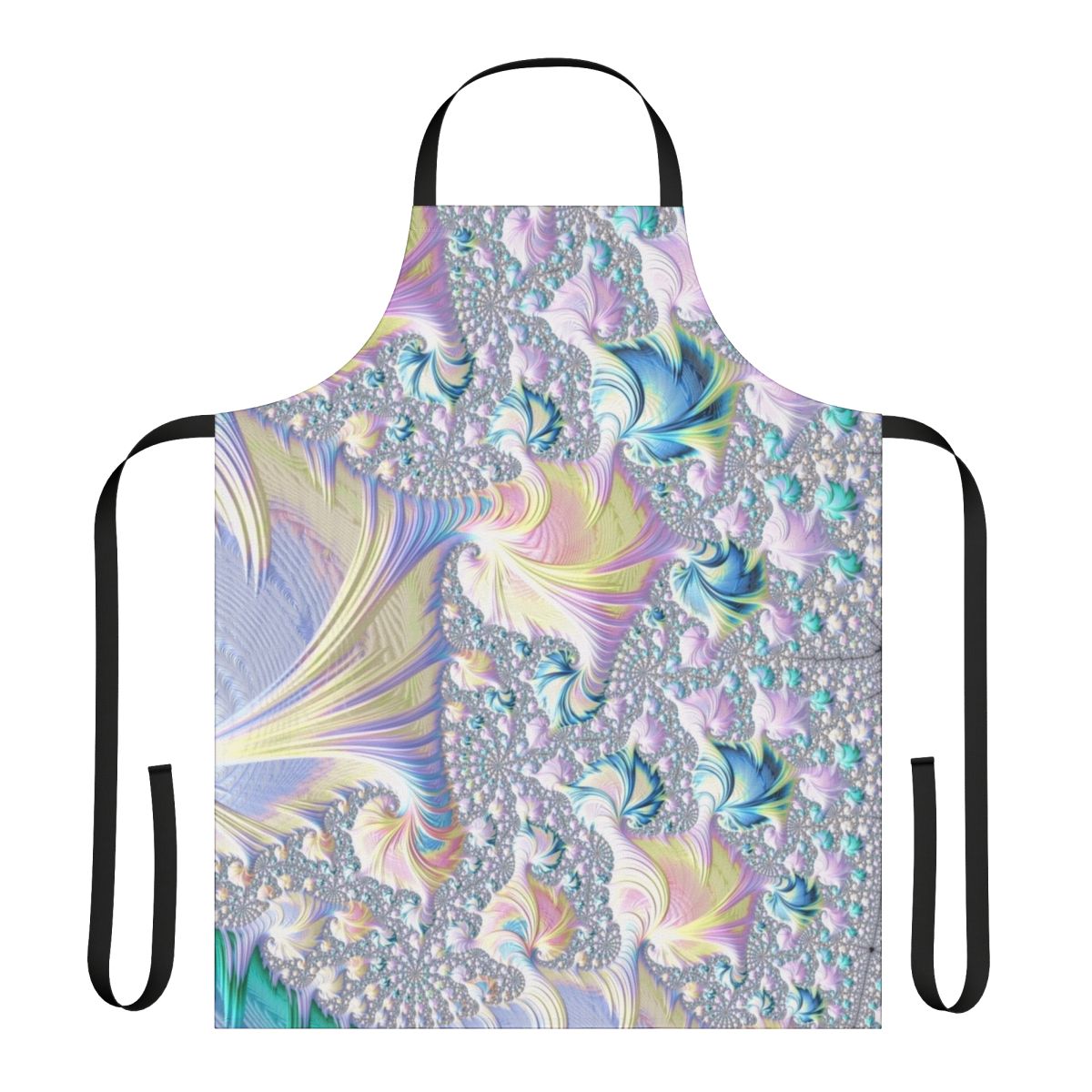 Pastel fractal pattern apron