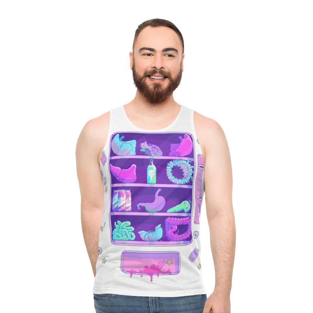 Pastel goth organ-themed unisex tank top