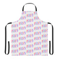 Pastel tie dye apron with Kiss the Band logo