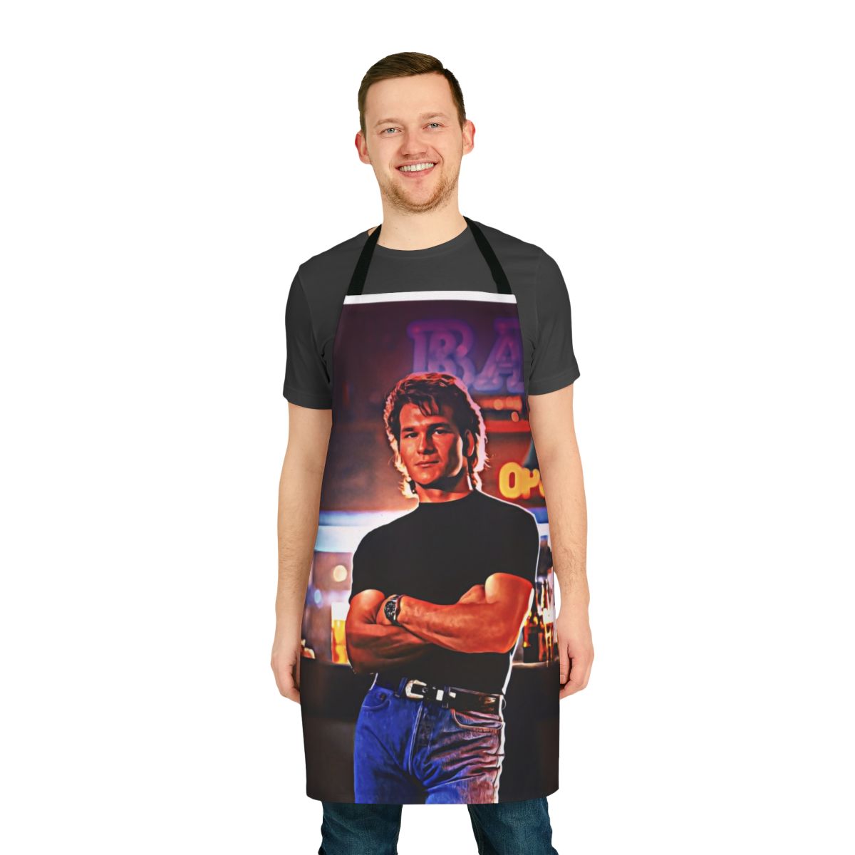 Patrick Swayze Inspired Roadhouse Apron with Classic Movie Quotes and Imagery
