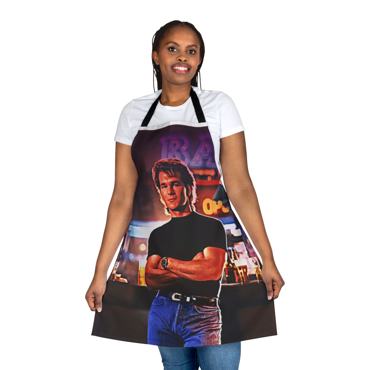 Patrick Swayze Inspired Roadhouse Apron with Classic Movie Quotes and Imagery