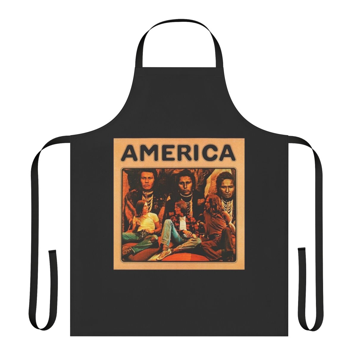 Patriotic America-inspired apron featuring the America band logo
