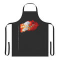 Patriotic American flag burning design printed on a high-quality apron