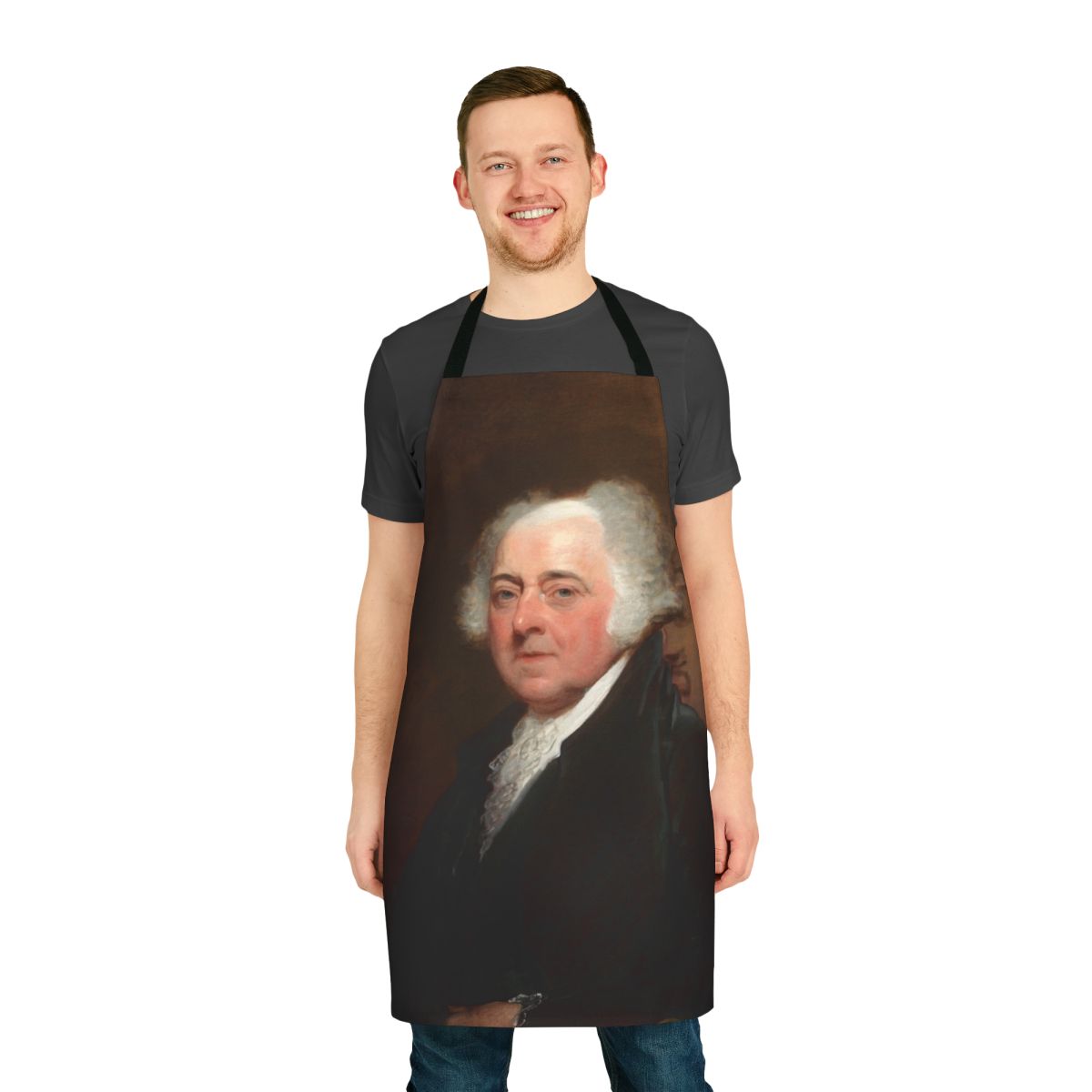 Apron featuring portrait of American Founding Father and President John Adams
