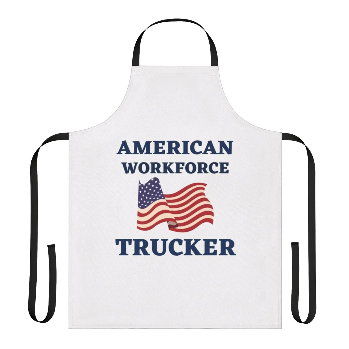 Patriotic apron featuring the American flag and "American Workforce" text