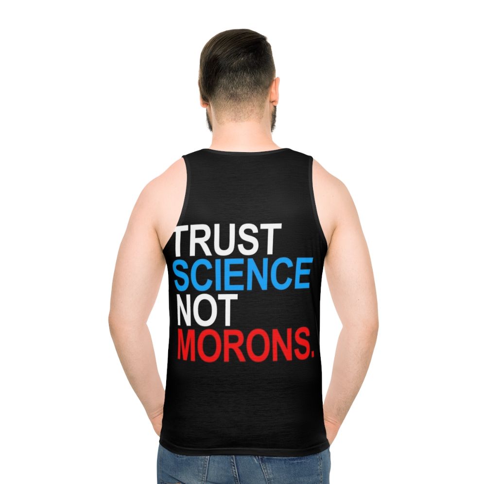 Patriotic anti-trump tank top with trust science message