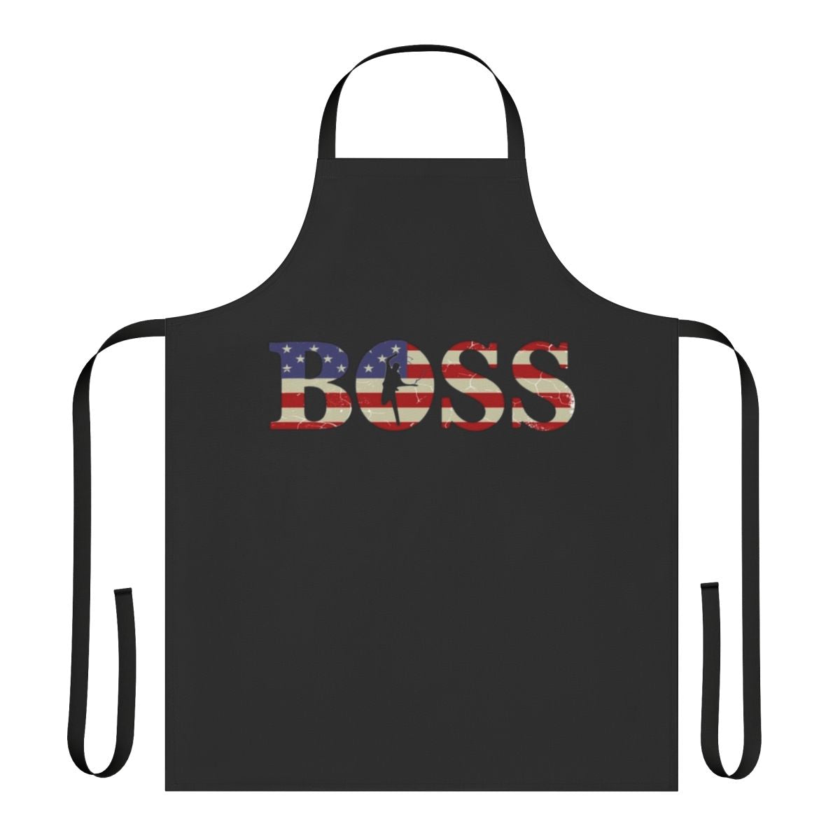 Patriotic cooking apron featuring the American flag and Bruce Springsteen inspired design