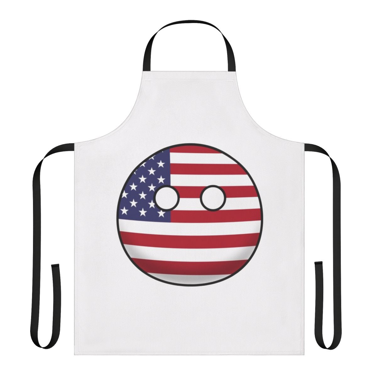Patriotic country flag apron with a fun, quirky design
