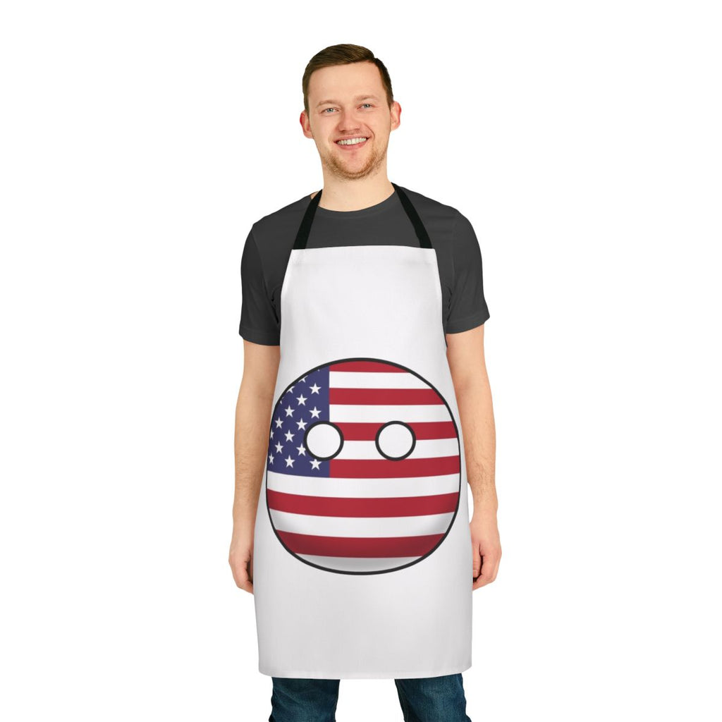 Patriotic country flag apron with a fun, quirky design