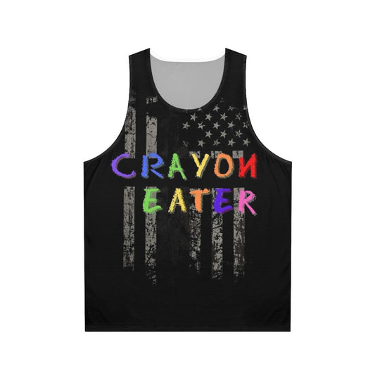 Patriotic Crayon Eater Unisex Military Tank Top