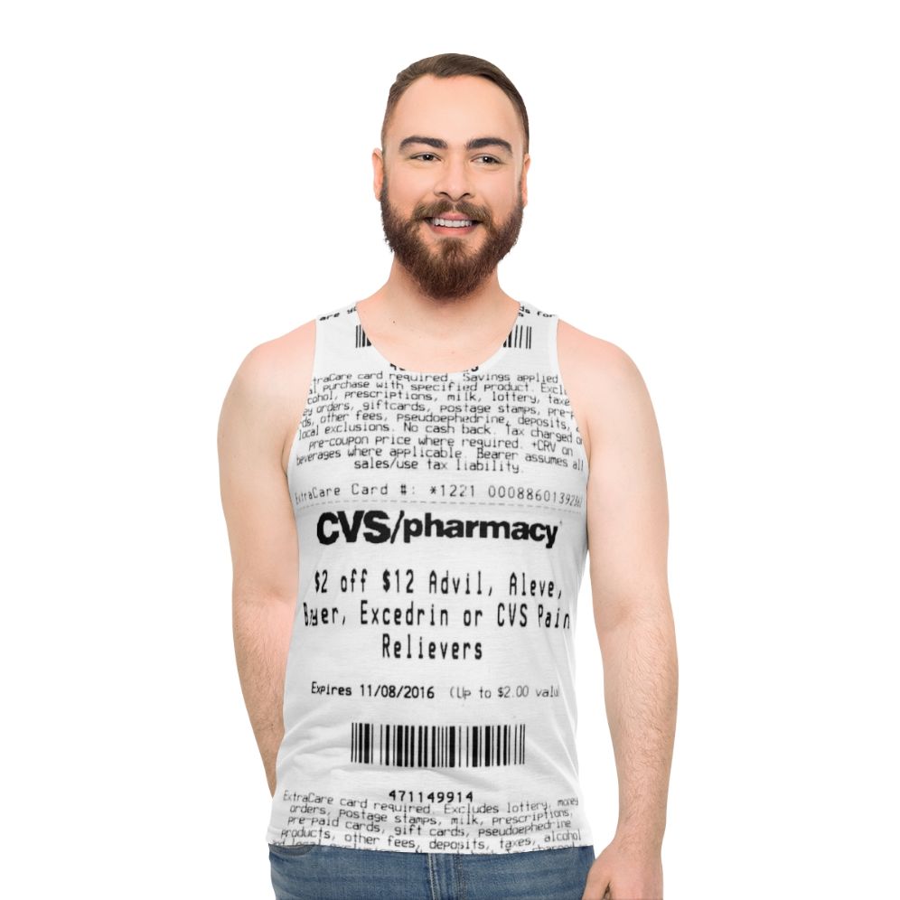 Patriotic CVS receipt unisex tank top