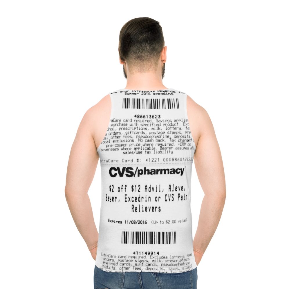 Patriotic CVS receipt unisex tank top