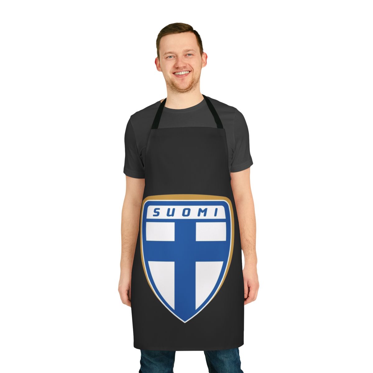 Finland ice hockey team logo on an apron