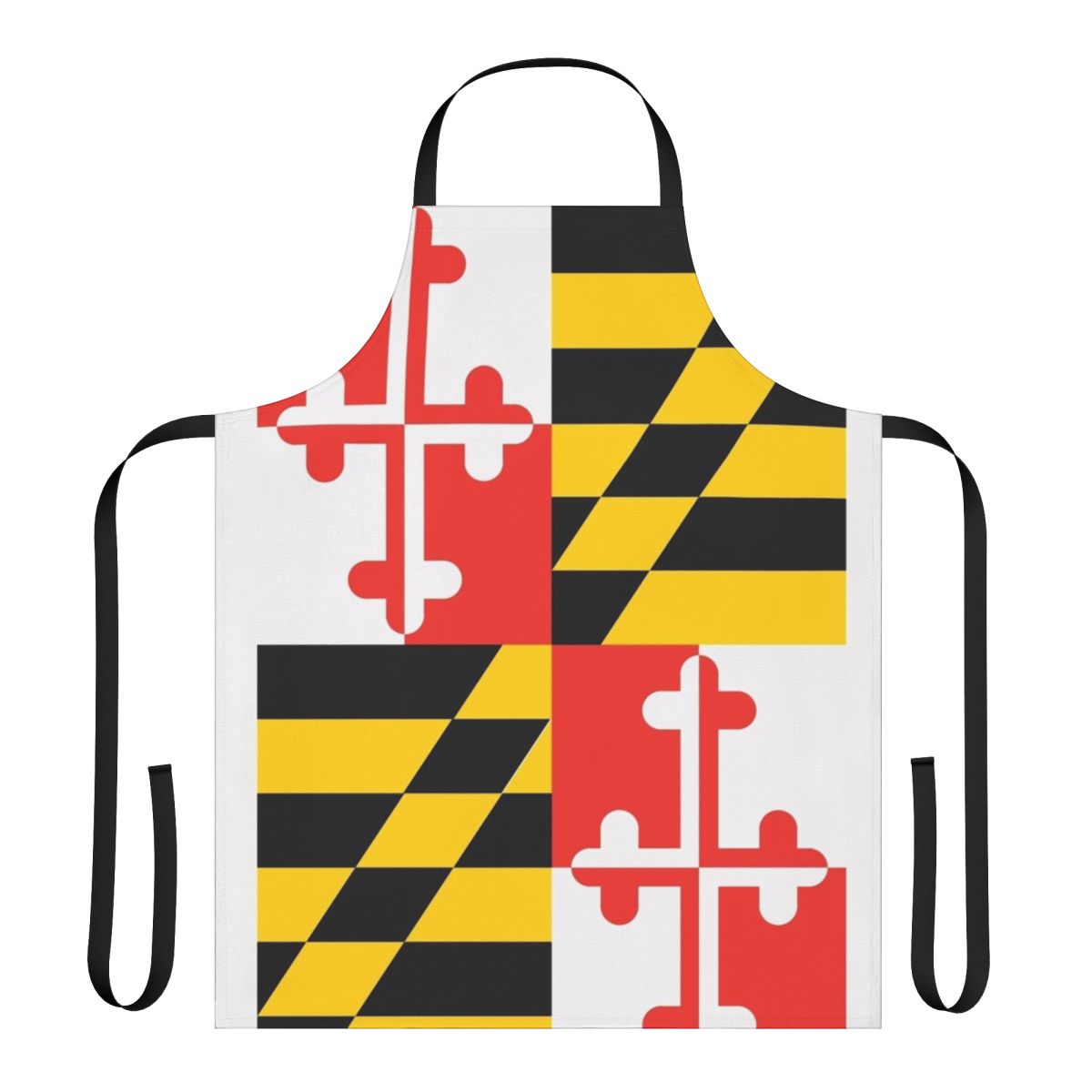 Apron featuring the Maryland state flag graphic design