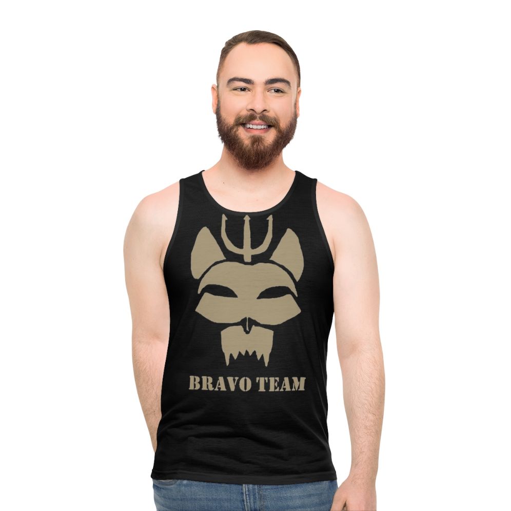 Patriotic military-style unisex tank top