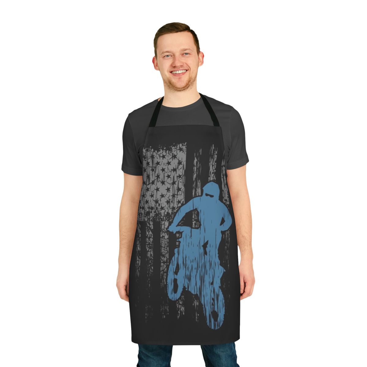 Patriotic-themed motocross dirt bike apron with USA flag design