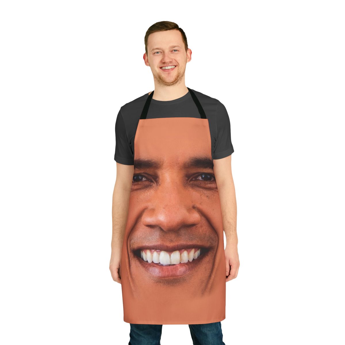 Patriotic Obama-Inspired Apron with American Flag Design