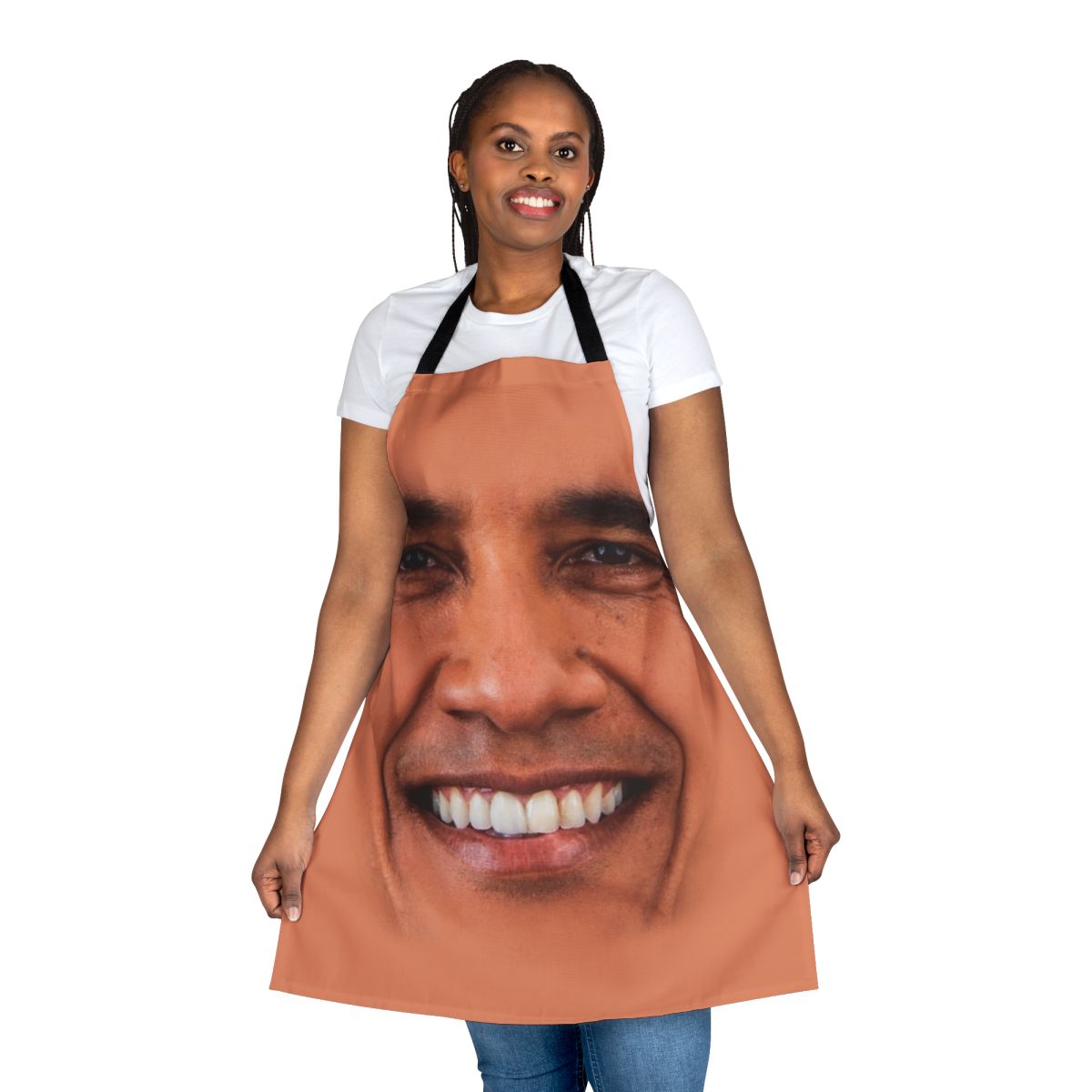 Patriotic Obama-Inspired Apron with American Flag Design