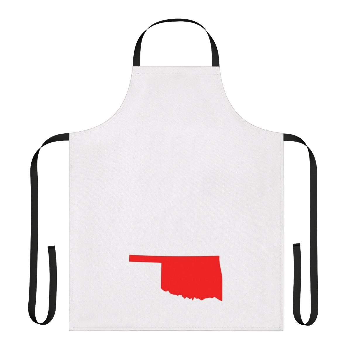 Oklahoma state pride apron with flag design