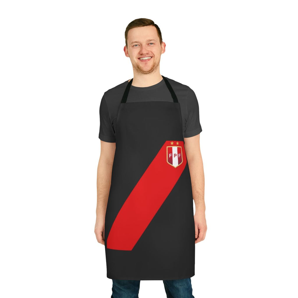 Retro-style apron in the colors and design of the Peru national jersey