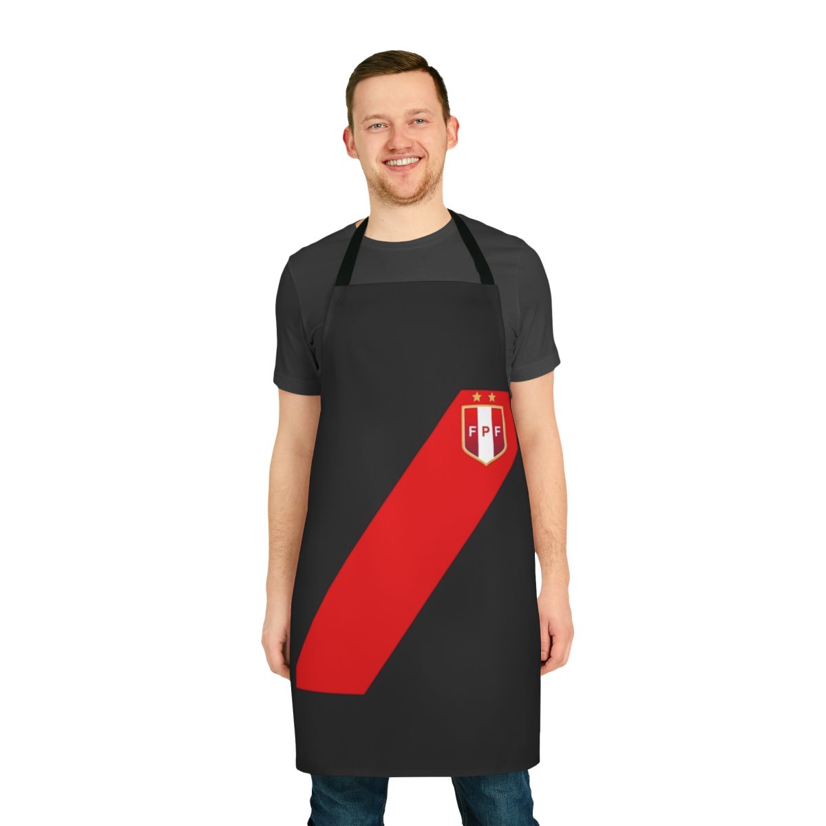 Retro-style apron in the colors and design of the Peru national jersey