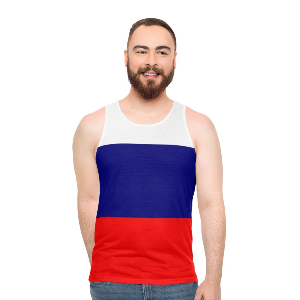 Patriotic Russian Flag Unisex Tank Top