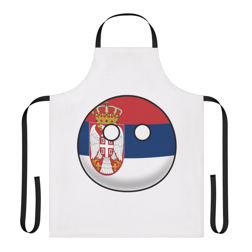 Apron featuring a Serbia Countryball graphic design