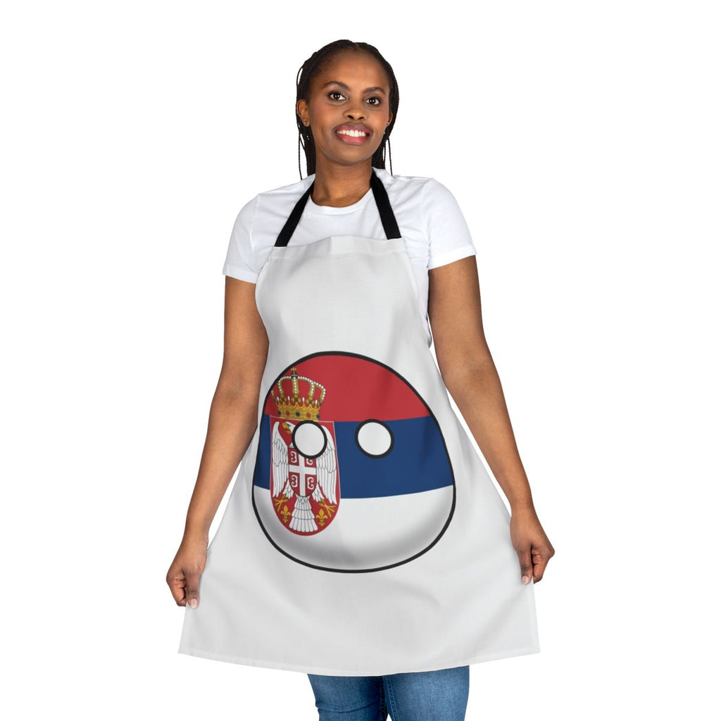 Apron featuring a Serbia Countryball graphic design
