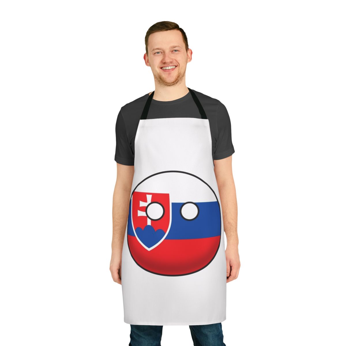 Slovakia Countryball Apron with National Flag Design