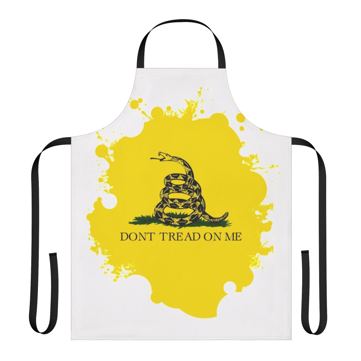 Patriotic snake design apron featuring a Gadsden flag inspired garden snake print
