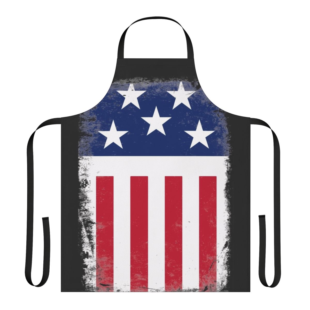 Patriotic stars and stripes design apron for fans of The Prodigy and techno/electronica music