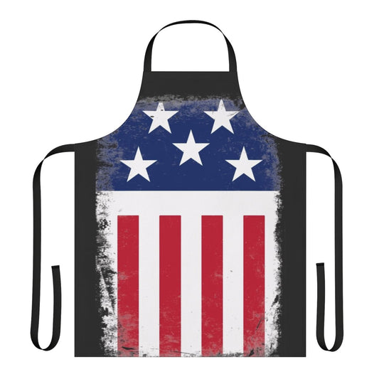 Patriotic stars and stripes design apron for fans of The Prodigy and techno/electronica music