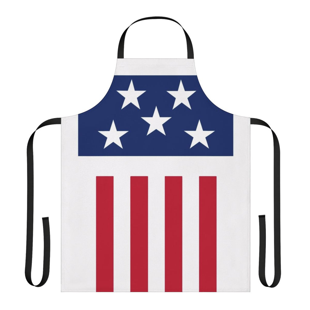 Patriotic stars and stripes apron for cooking, grilling, and barbecuing