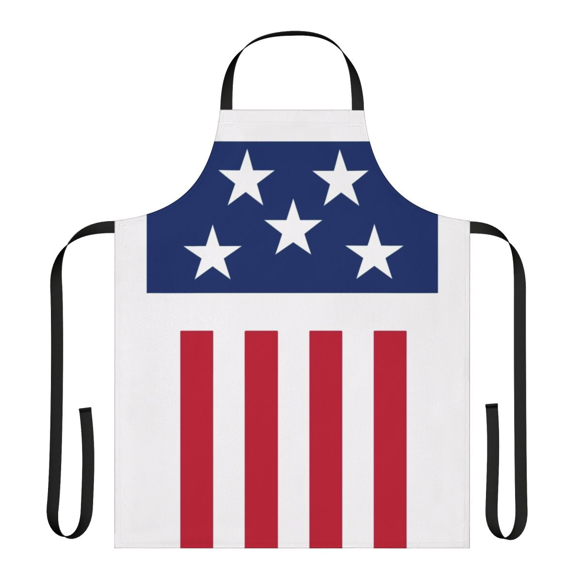 Patriotic stars and stripes apron for cooking, grilling, and barbecuing