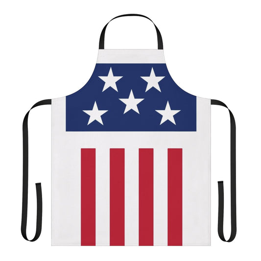 Patriotic stars and stripes apron for cooking, grilling, and barbecuing
