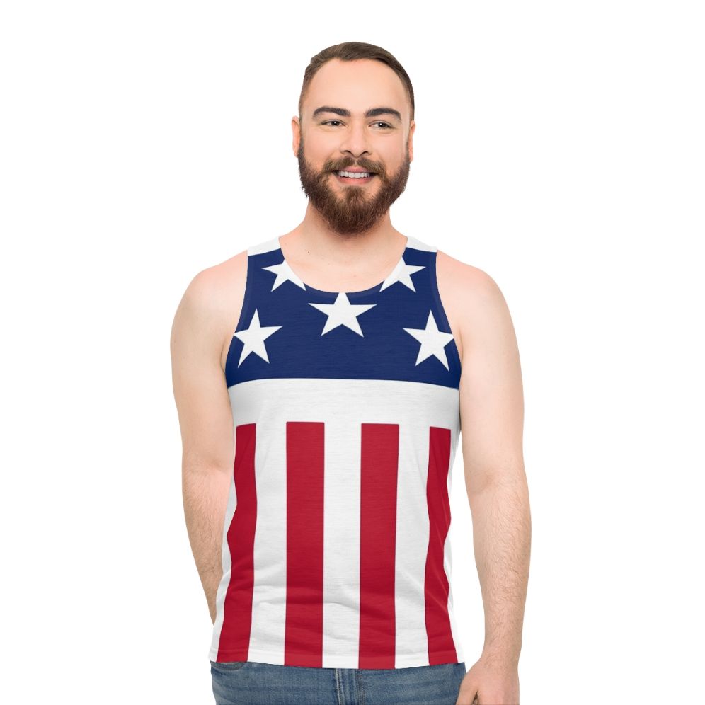 Patriotic stars and stripes unisex tank top