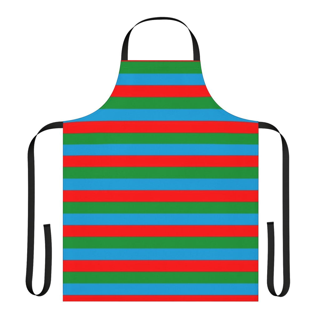 Apron featuring the flag of Azerbaijan with bold striped pattern