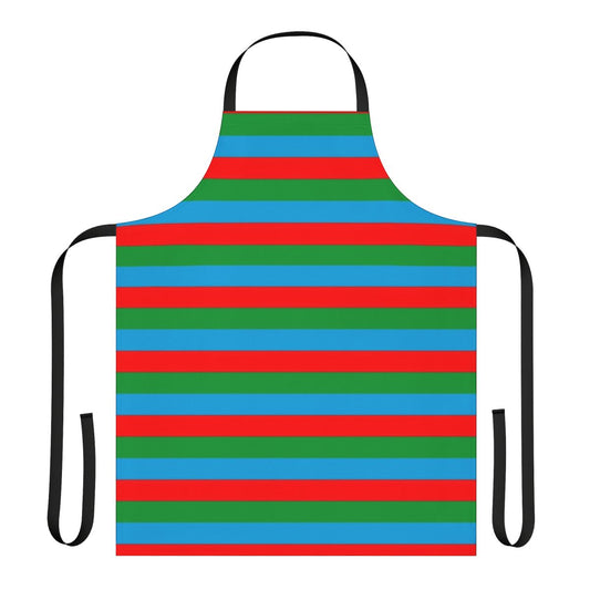 Apron featuring the flag of Azerbaijan with bold striped pattern
