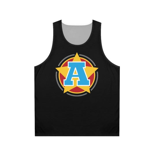 Patriotic superhero letter A tank top