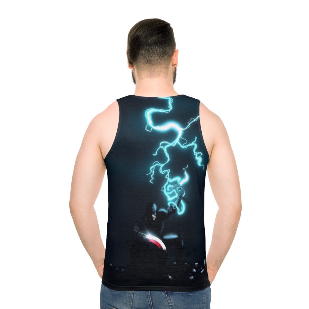 Patriotic superhero unisex tank top