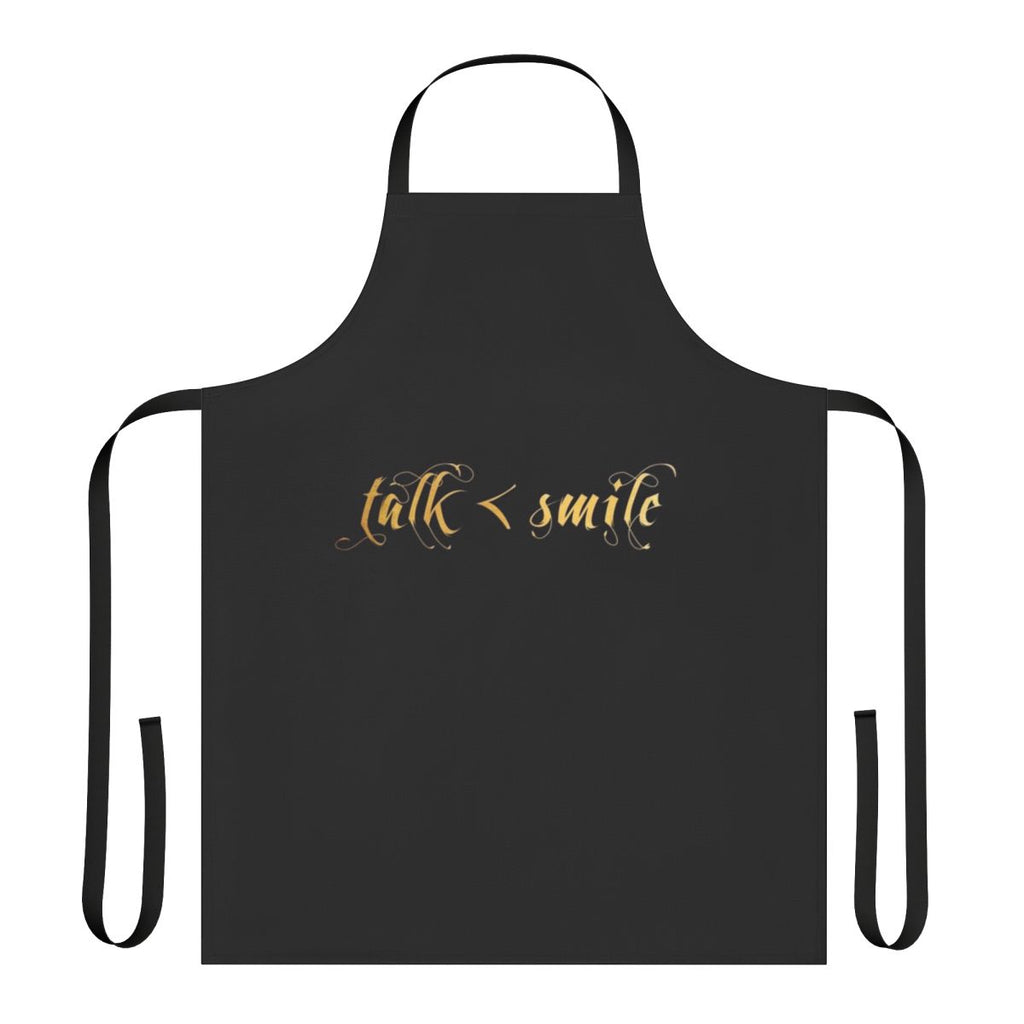 Patriotic apron featuring the "Talk Less, Smile More" quote from the Hamilton musical