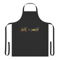 Patriotic apron featuring the "Talk Less, Smile More" quote from the Hamilton musical