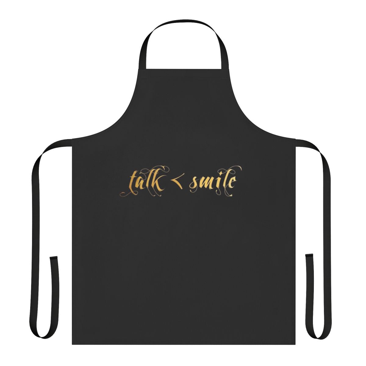 Patriotic apron featuring the "Talk Less, Smile More" quote from the Hamilton musical