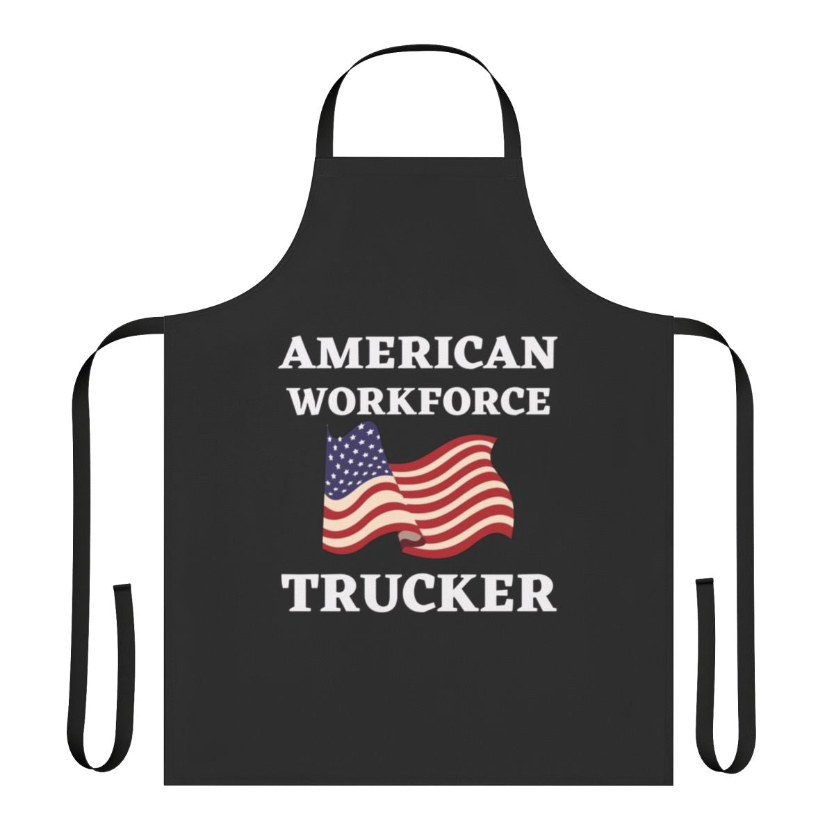 Patriotic trucker apron featuring American flag design