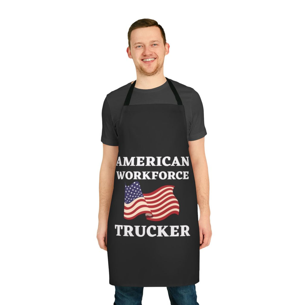 Patriotic trucker apron featuring American flag design