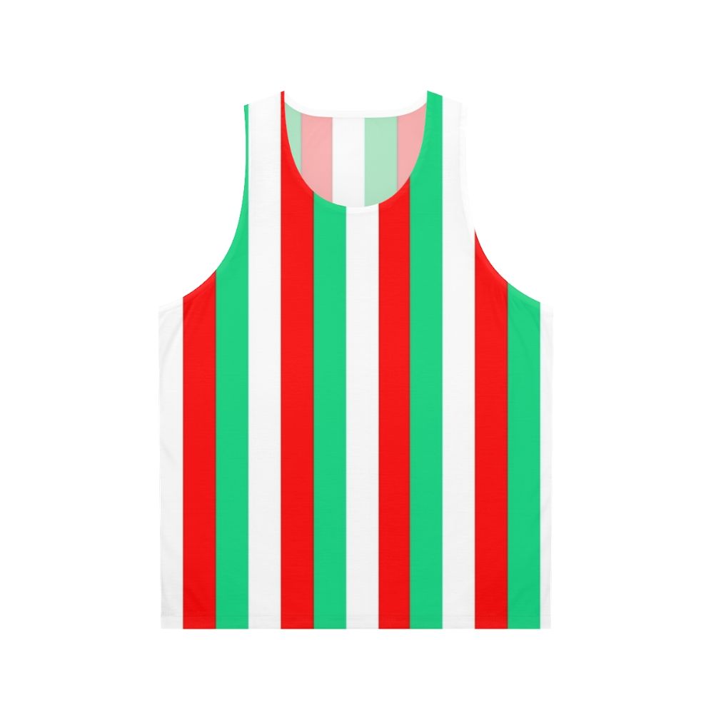 Patriotic Unisex Graphic Tank Top with Trendy Stripes