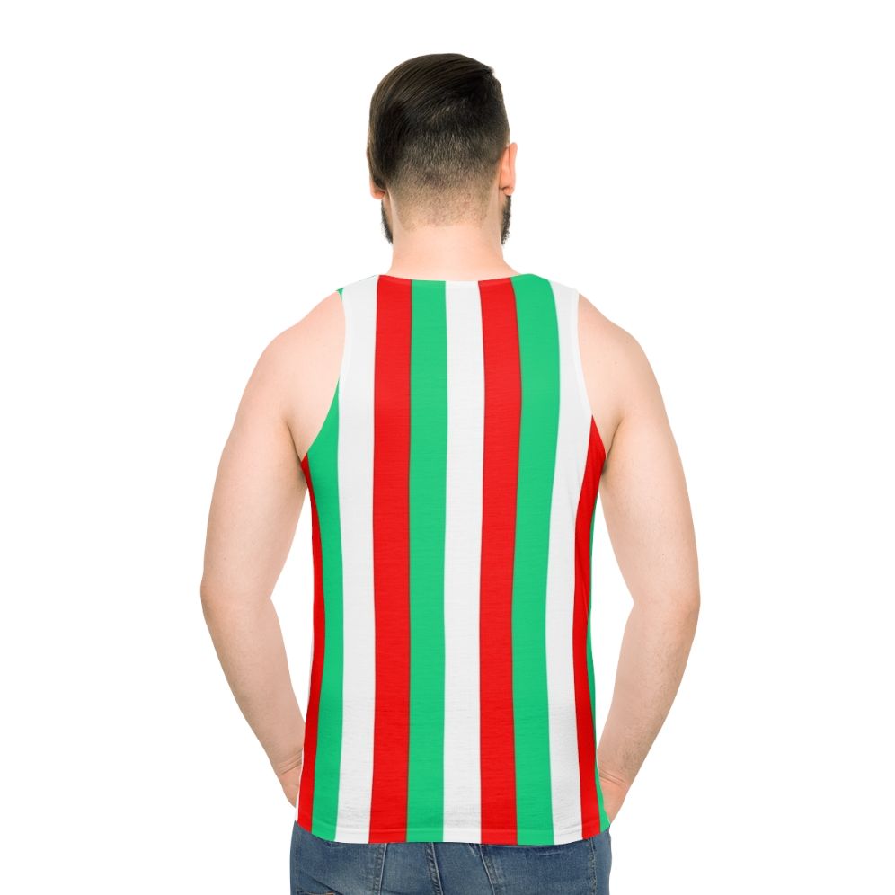 Patriotic Unisex Graphic Tank Top with Trendy Stripes