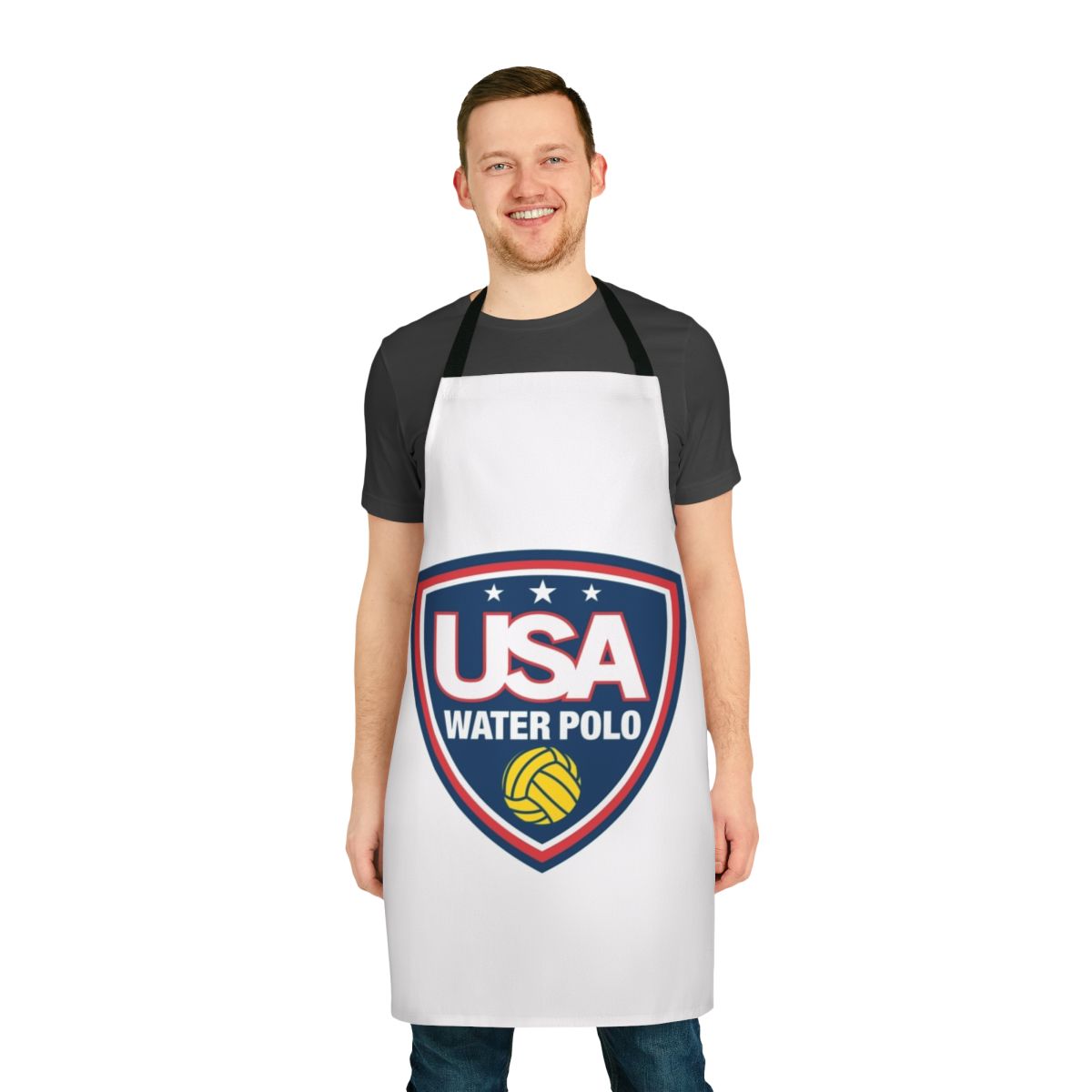 Patriotic water polo apron featuring the USA flag design